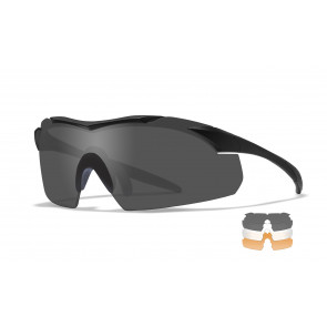 Wiley X - "WX VAPOR"  Smoke, Clear, Rust Lens in Matte Black Frame  - Protective Eyewear