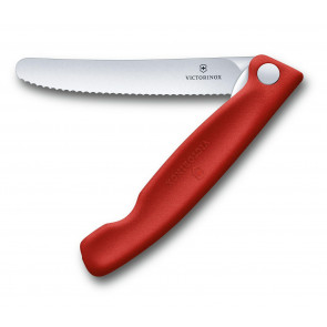 Victorinox - Swiss Classic - Foldable Paring Knife - serrated edge - RED