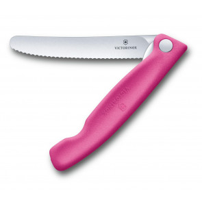 Victorinox - Swiss Classic - Foldable Paring Knife - serrated edge - PINK
