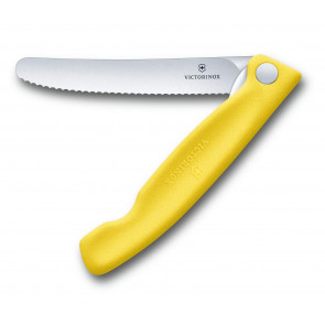 Victorinox - Swiss Classic - Foldable Paring Knife - serrated edge - YELLOW
