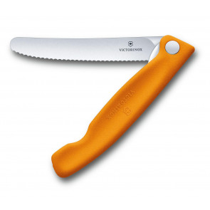 Victorinox - Swiss Classic - Foldable Paring Knife - serrated edge - ORANGE